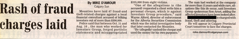 rash of fraud charges laid