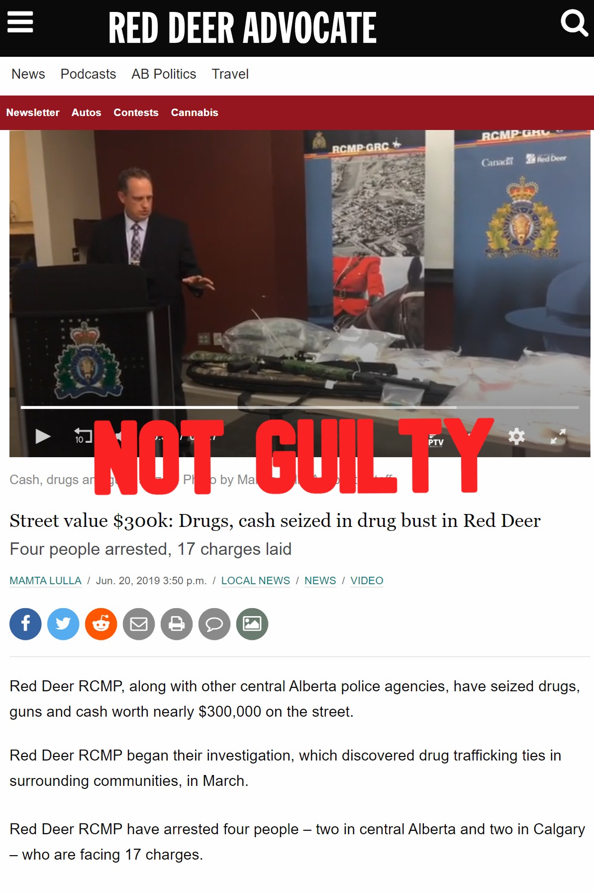 Street value $300k: Drugs, cash seized in drug bust in Red Deer